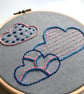 Three Clouds Hand Embroidery Wall Decoration Hoop Art - Image 2