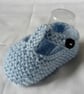Cute Hand Knitted Baby T-Bar Retro Shoes 0-3 months or 3-6 months
