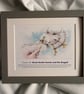 watercolour print of a seagull worthing beach sussex - Image 1