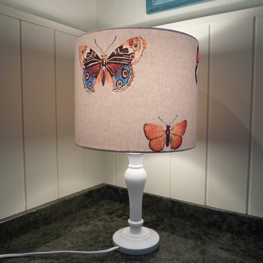 Butterflies 10" drum lampshade