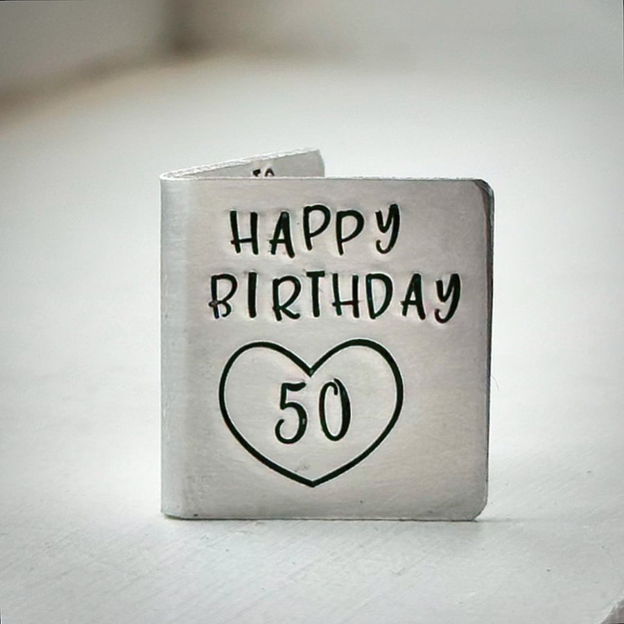 Personalised special Birthday miniature forever card ornament 