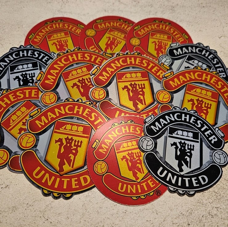 12 Manchester united holographic stickers Folksy