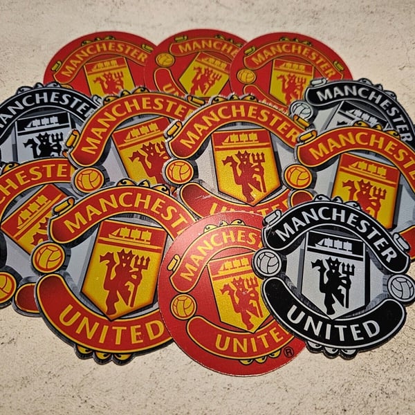 12 Manchester united holographic stickers