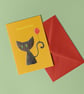 Black Cat Birthday Card