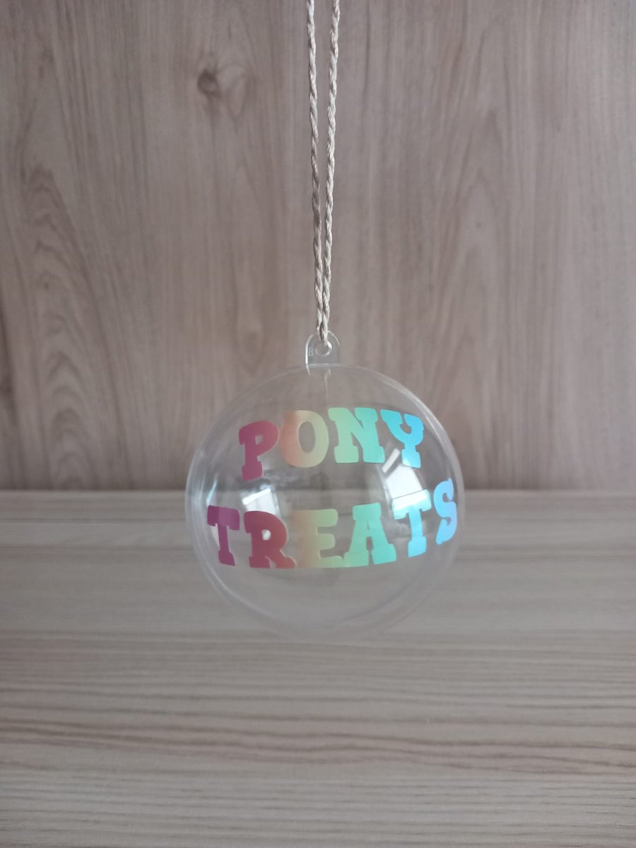 Pony Treats Fillable Bauble Christmas Tree Decoration Horse Treat Storage