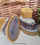 Designer Fairisle 90% % 100% Merino Wool Booties 3-9 months size - Image 2
