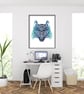 Wolf print, wolf mandala wall art, wolf decor, wolf gift - Image 3