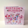 Birthday Greeting Card,Printed Applique Design,Hand Finished Card.