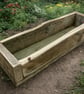 Rustic Solid Wooden plant Herb Trough Planter 60cm - Image 7