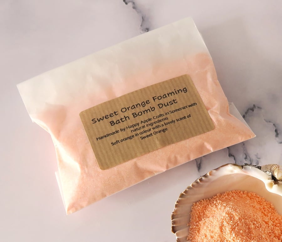 Foaming Sweet Orange Bath Bomb Dust 
