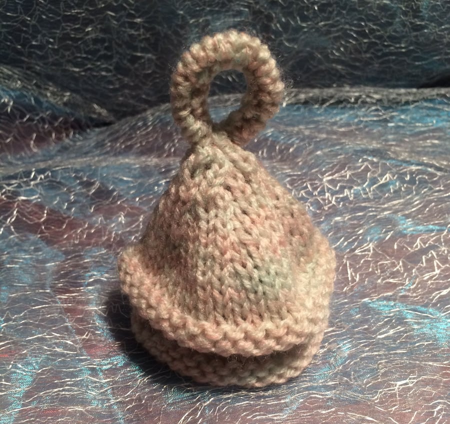 Little Knitted stone coloured Egg Cosy