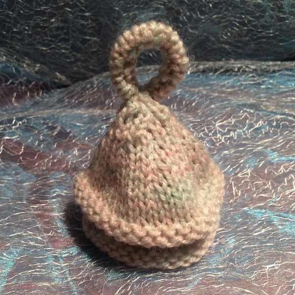 Little Knitted stone coloured Egg Cosy