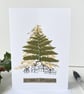 Handmade Real Pressed Ferns Christmas Tree Card - Image 3