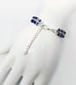 Genuine Aquamarine and Sodalite Bracelet, Blue Gemstone Handmade Bracelet 6-8 in - Image 5