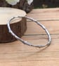 Handmade Chunky Silver Twig Bangle - Image 1