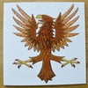 Eagle greetings card blank printed card heraldry card