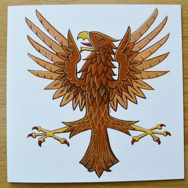 Eagle birthday card bird cards