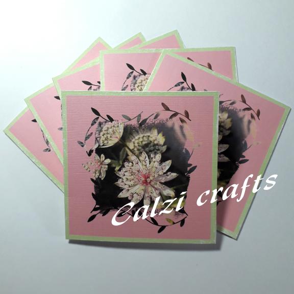 Astrantia Flower Notelets Pack Of 6