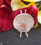 Sheep & knitting needles brooch - Image 3