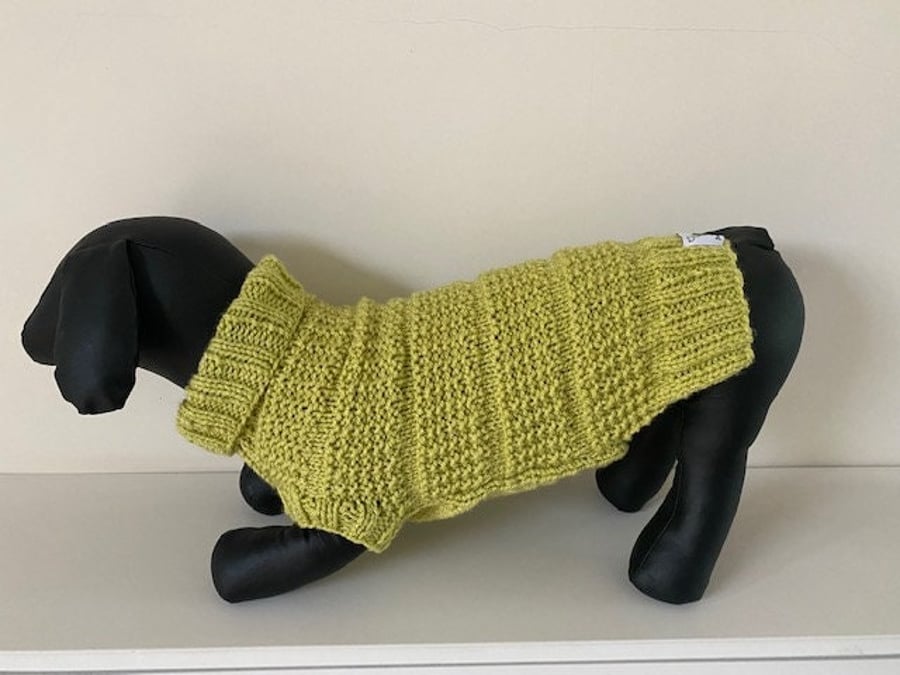 Dog Jumper - Ideal for a Miniature Dachshund or Small Dog, Roll Neck 