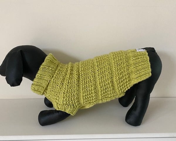 Dog Jumper - Ideal for a Miniature Dachshund or Small Dog, Roll Neck 