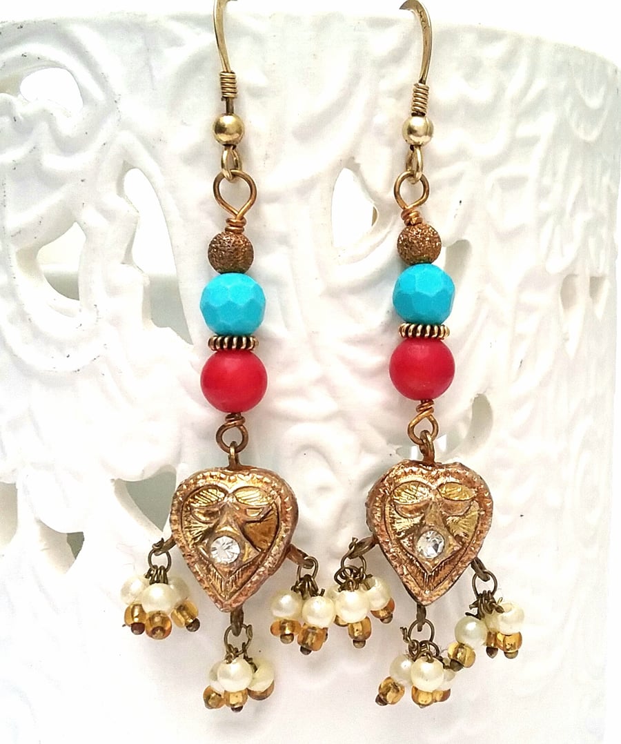 Indian Bead Earrings 