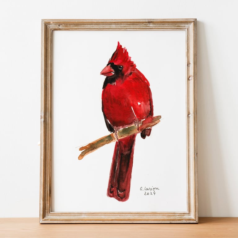 Cardinal A5 Inkjet Print