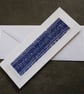 Individually Hand Crafted Textile Blank Card - Image 1
