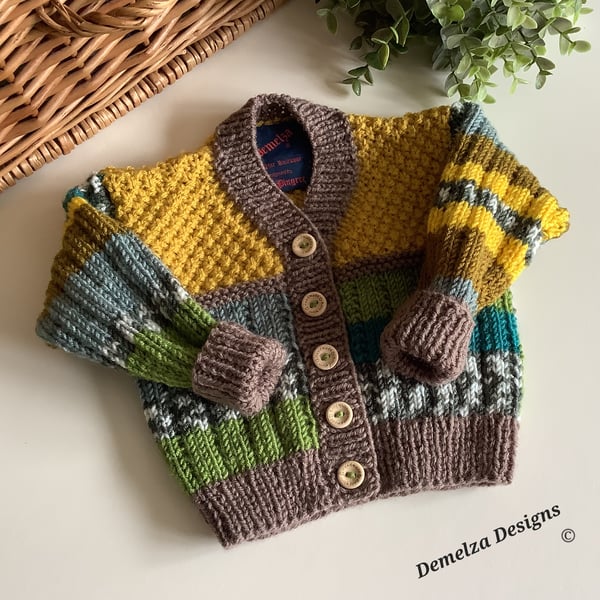 Luxery Baby Hand Knitted Cardigan  3 -9 months size