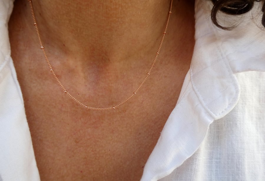 Rose gold satellite chain discount