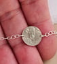 Cow Engraved Sterling Silver Coin Bracelet - Image 2