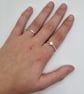 Skinny Hammered 14k Gold Filled Ring: Minimalist Stacking Band - Image 6