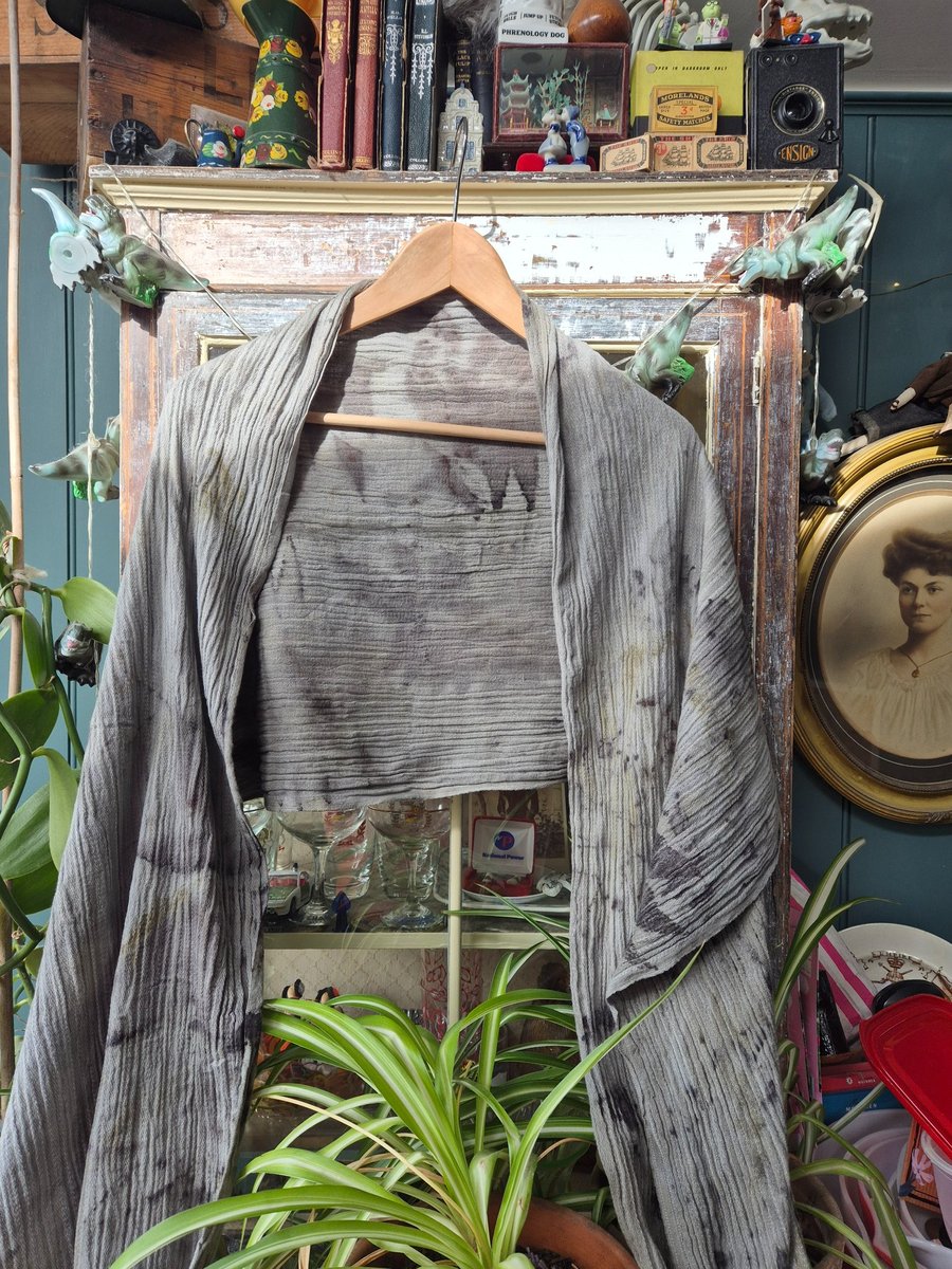 naturally dyed organic cotton wrap, scarf