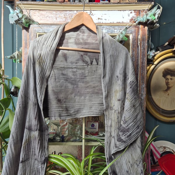 naturally dyed organic cotton wrap, scarf