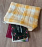 Yellow Gingham Print Quilted Fabric Midi Purse  - Image 7