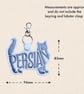 Persian Cat Keyring - Embroidered Cat Word Art Bag Charm - Image 5