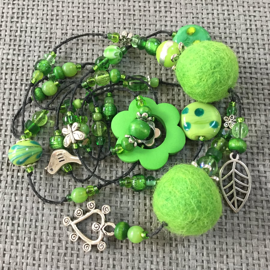 “Pea” Hotchpotch lariat necklace
