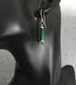 Scrolls malachite silver earrings - Image 5