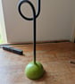 Single Metal Candle Holder Satin Black and Green - Image 3