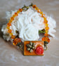 Orange Bee and Flower Bracelet - Image 1