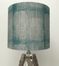 Hand Printed Organic Cotton Square Cushion  - FOLKI - Teal - Image 7