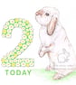 Beatrix the Rabbit - 2 Today Card - Image 1