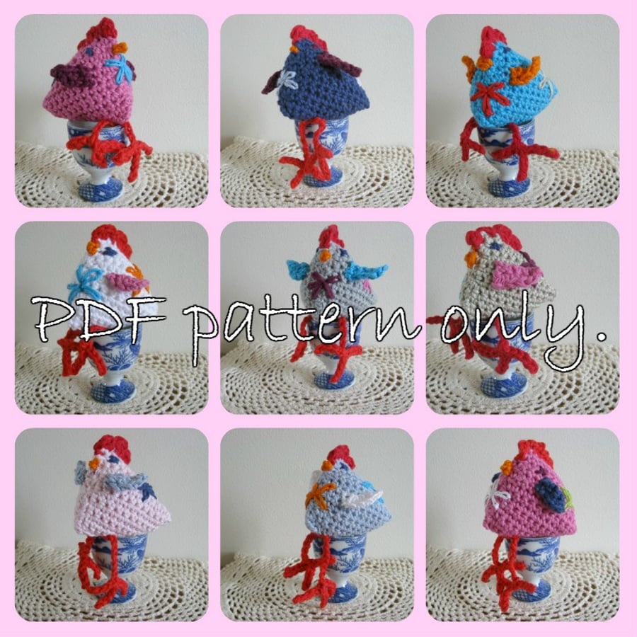 Crochet pattern for small crochet chicken.  Photo tutorial.