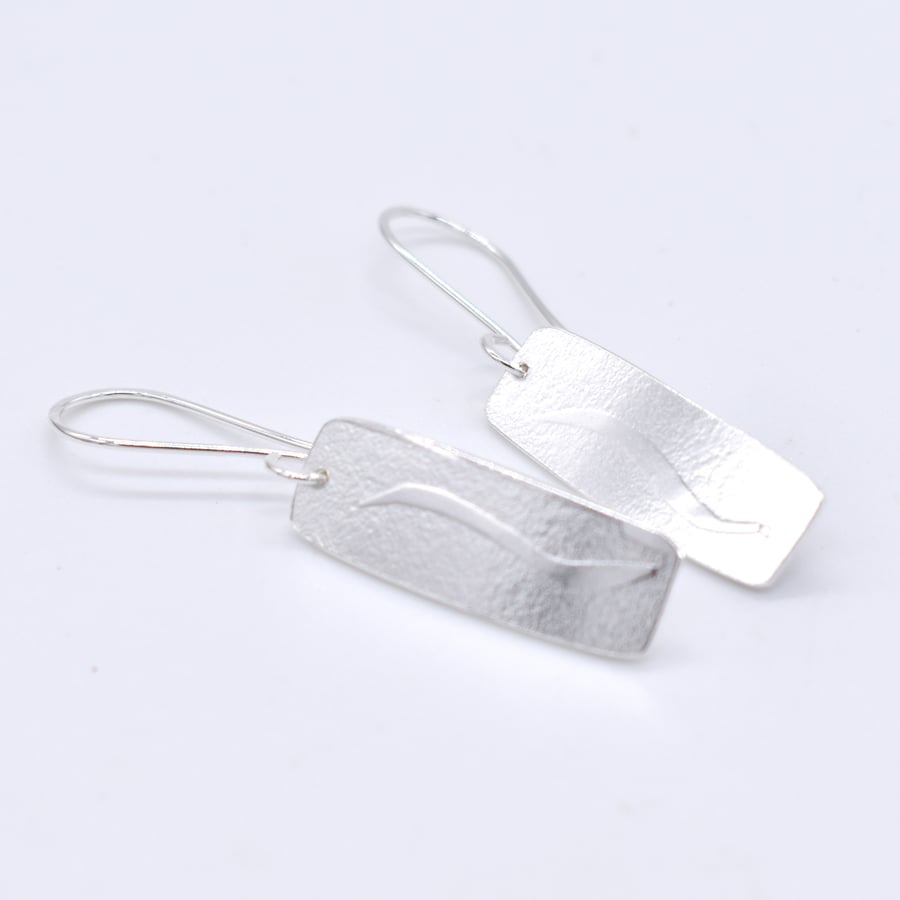Handmade Textured Sterling Silver Earrings
