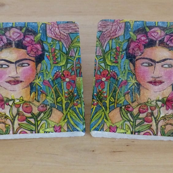 Marble 'Frida Kahlo' Coasters
