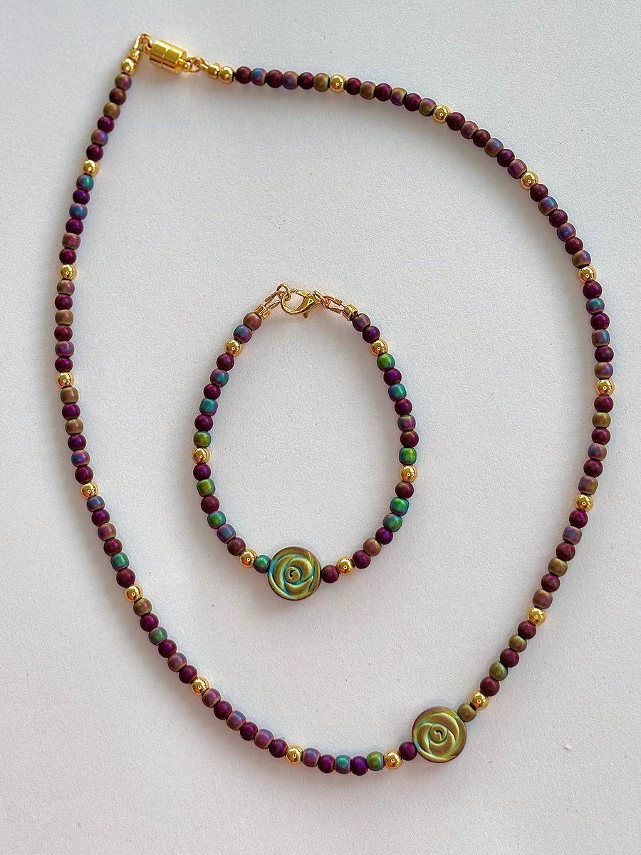 Dainty Hematite Jewellery Set