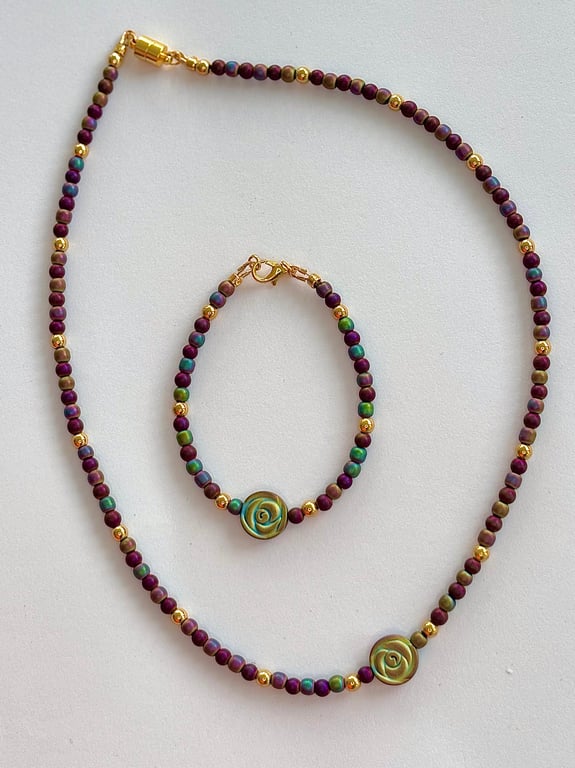 Dainty Hematite Jewellery Set