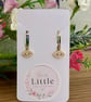 Evil Eye Hoop Earrings, Gold Plated Charms, Handmade Symbolic Jewellery