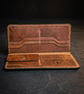 Cognac Tan Full Grain Leather Long Wallet Coin Pocket Organiser Wallet UK