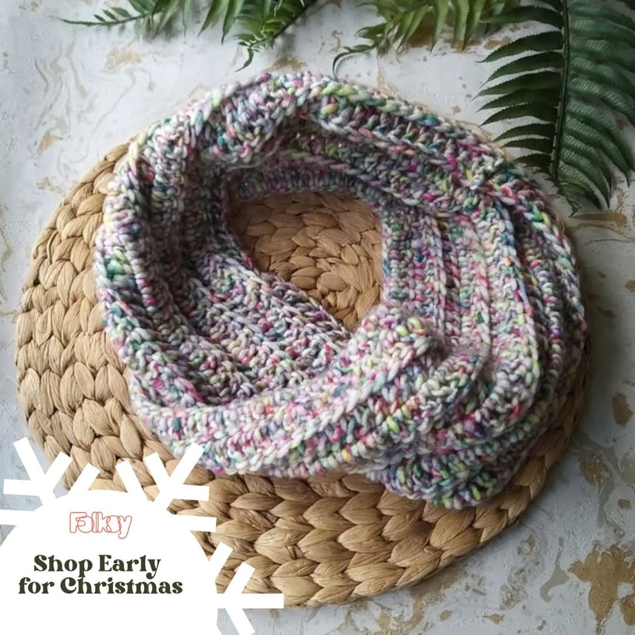  Crochet Infinity Scarf Wrap Cowl 